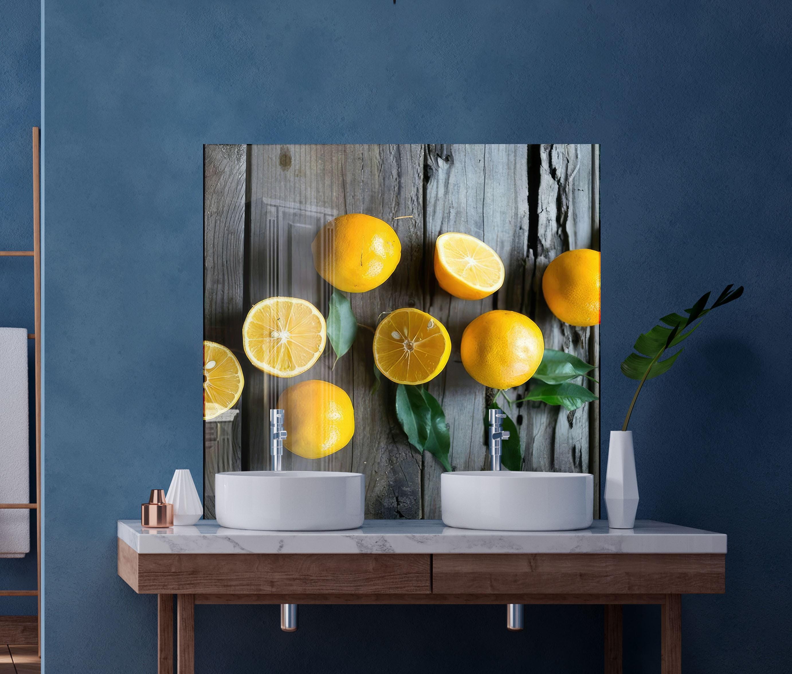 Lemon Splashbacks Rustic Lemon Glass Backsplash Panel, Tempered Glass Kitchen Splashback ...