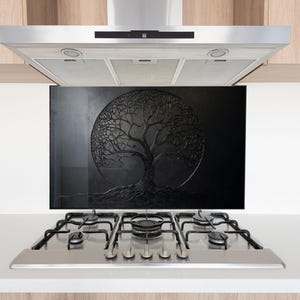 Black Tree Tempered Glas Herd Spritzschutz: Spritzschutz für die Küche