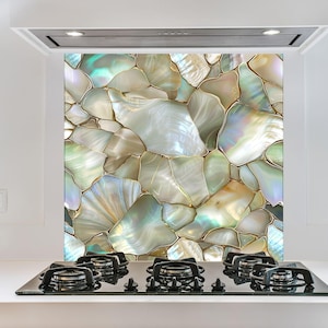 Gehärtetes Glas Küchen Backsplash Panel, Glas Splashback für Herd Rückabdeckung Tile