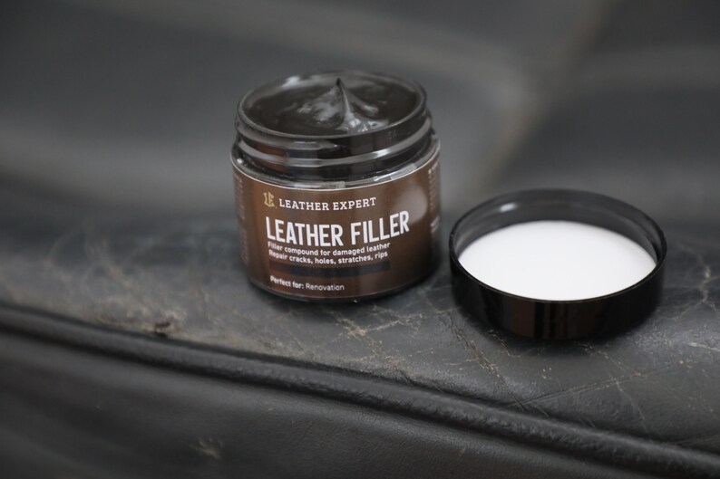 Leather Filler Lederspachtel Weiß oder Schwarz Risse Kratzer Reparatur 50ml 250ml mit Spachtel Bild 10