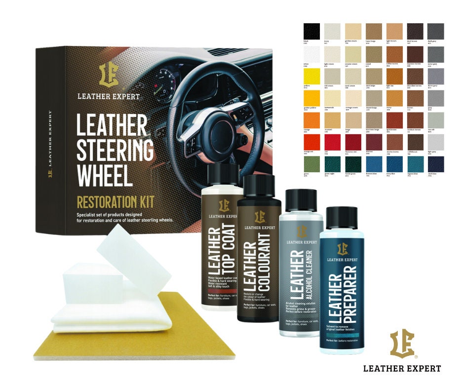 Leather Steering Wheel Restoration Kit Leather Repair Set 49 Colors