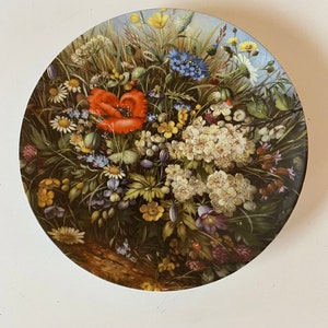 German Floral Porcelain Plate Furstenberg Am Wegesrand