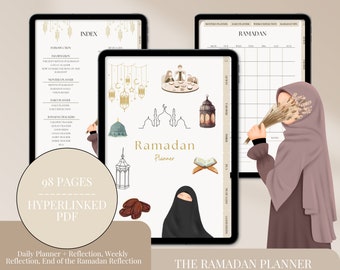 Digital Ramadan Planner, hyperlinked PDF