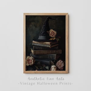 Printable Halloween Wall Art Print, Witchy Spells Prints, Vintage Dark Witch Wall Art, Spooky Cottagecore Decor Digital Download