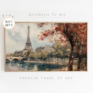 Vintage Frame TV Art, Summer in Paris Antique Oil Painting for Samsung Frame TV, Farmhouse Wall Art, Cottagecore Decor, Digital Download