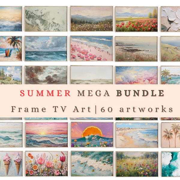 Summer Samsung Frame TV Art Bundle of 60 Tv files INCLUDED | Summer Farmhouse for Frame TV Art | Beach House Home Decor | Digital Download