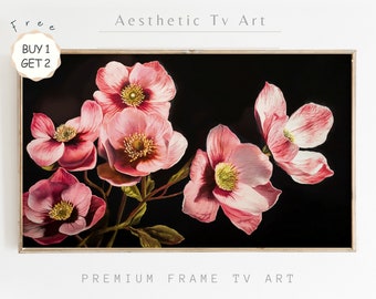 Moody Samsung Frame TV Art, Wildflowers Painting, Dark Academia TV Frame Art, Floral Art for TV, Digital Download