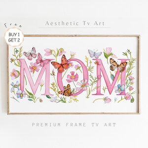 Mother&#39;s Day Frame TV Art, Pink Floral Mother&#39;s Day Art, Happy Mother&#39;s Day Tv Screensaver, Digital Download for Samsung Frame