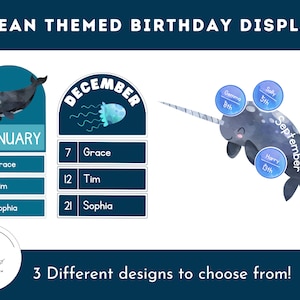 Exhibición de cumpleaños en el océano - Carta de cumpleaños bajo el mar