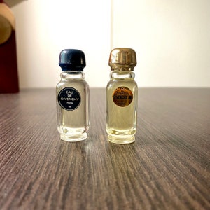 Lot of 2 Vintage Givenchy Fragrance for woman miniature fragrance mini perfume .13 floz 4 ml