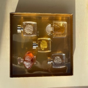 Set of 5 Lalique Perfume Miniatures Lalique Perfume Lalique miniature