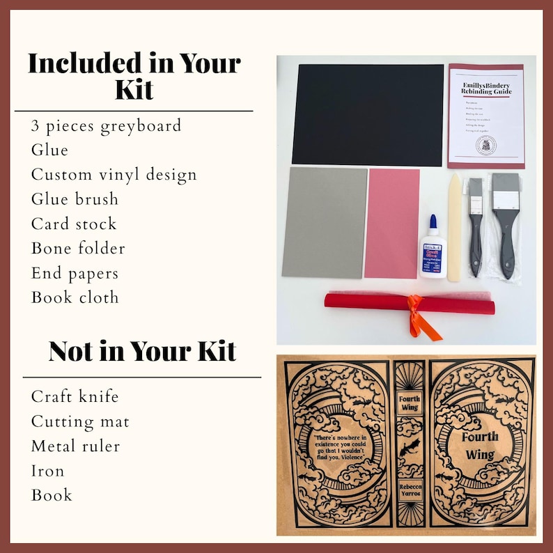 Kit fai-da-te per rilegare libri con design personalizzato (da brossura a copertina rigida) immagine 3