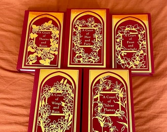ACOTAR gebonden hardcover set - gebonden boeken voor fantasyliefhebbers I A Court of Thorns and Roses boekenserie, stofomslag (harde kaft)