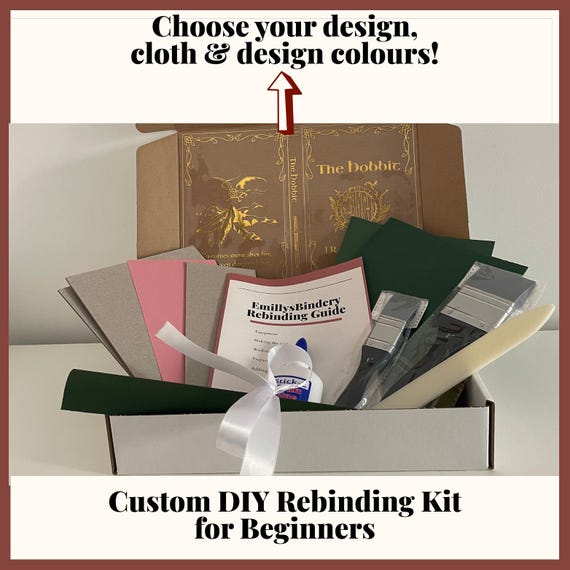 DIY Book Rebinding Kit with Custom Design (paperback to hardback)