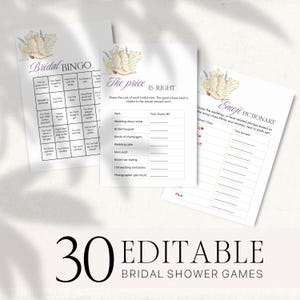 Boots And Bubbly Bridal Shower Games Bundle, Editable Rustic Western Bridal Shower Game Template, Printable Country Bridal Shower Games BP58