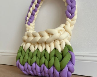 Sac en tricot chunky fait à la main