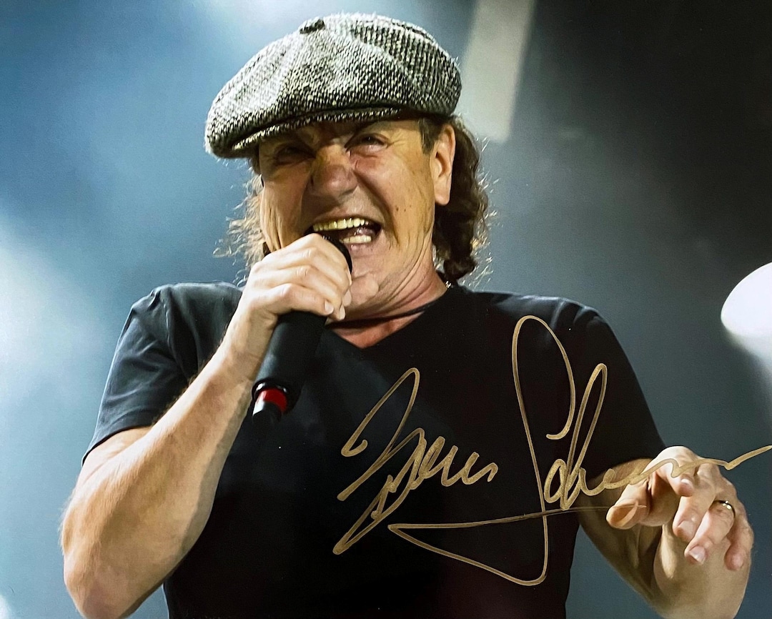 Brian Johnson Signed AC/DC 8x10 Photo - Etsy