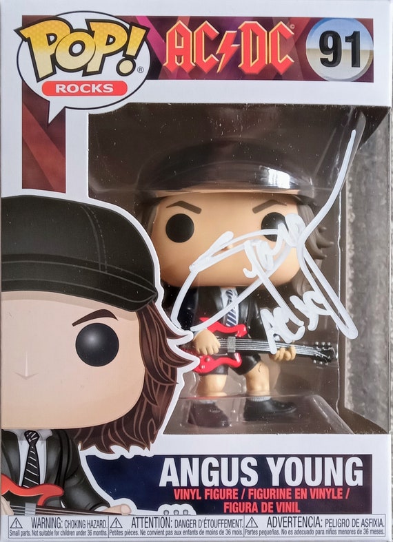 アンガス・ヤングの直筆サイン入り AC/DC ファンコ ポップ #91 - Etsy 日本