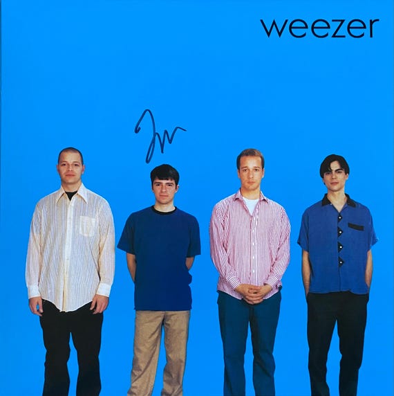 Weezer Blue Album 直筆サイン入りCD Rivers Cuomo Autographed Weezer Blue Album Vinyl - Etsy