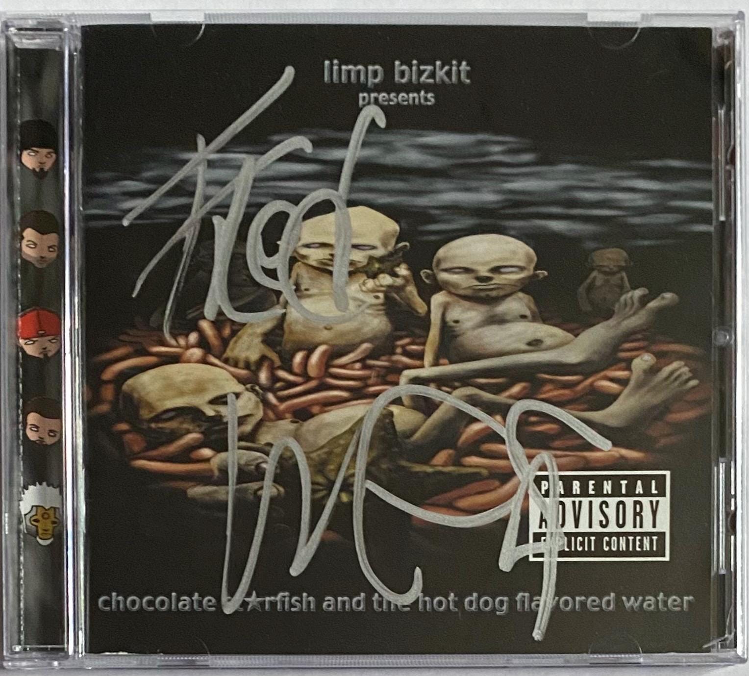 Fred Durst Wes Borland Autographed Limp Bizkit Chocolate Starfish