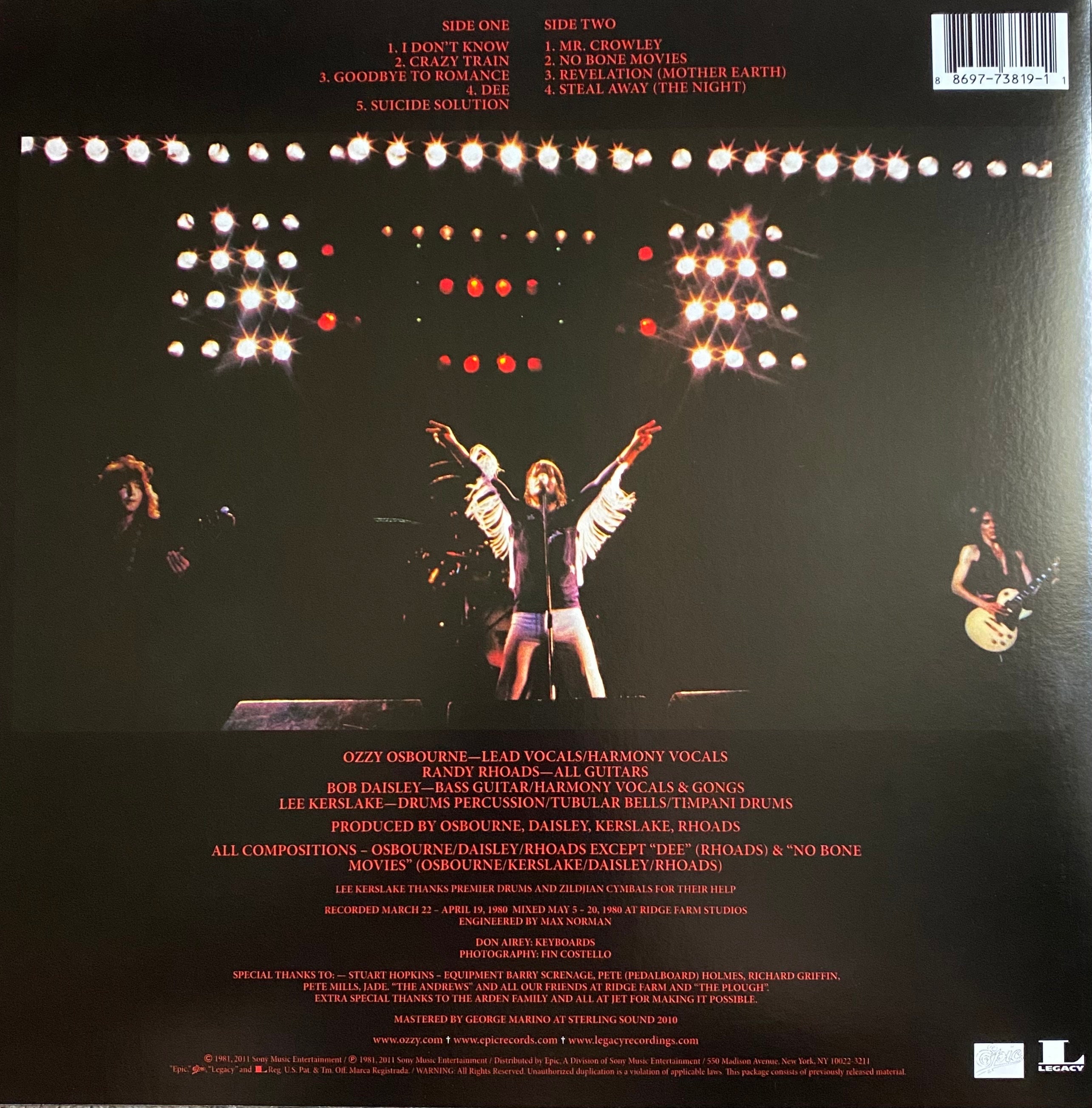 オジー・オズボーン 直筆サイン入り ブリザード・オブ・オズ ビニール