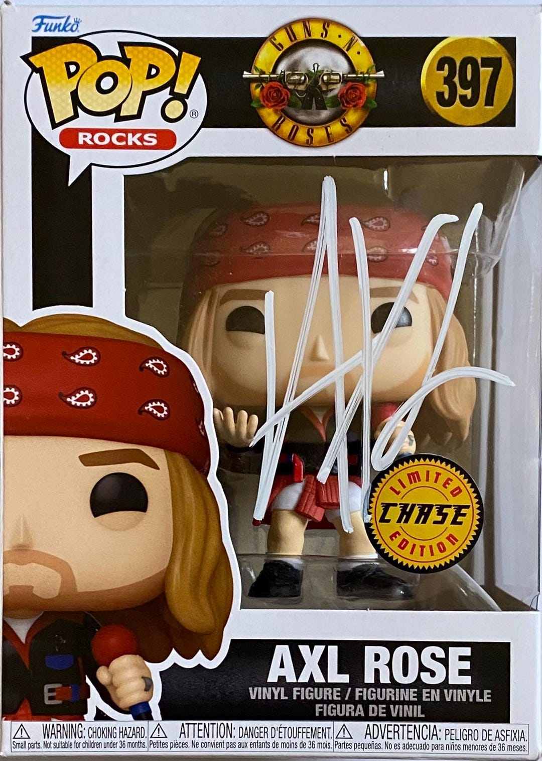 アクセル・ローズ 直筆サイン入り ガンズ・アンド・ローゼズ ファンコ