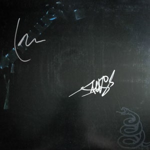 llica サイン入り　Blackアルバム Metallica Autographed Signed the Black Album Vinyl - James