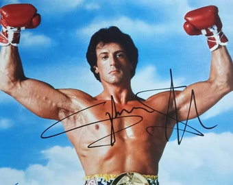 シルベスター・スタローン 直筆サイン入り写真 - ロッキー3 - 11x14