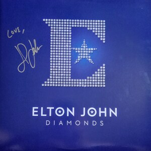 Elton John Autographed Signed Diamonds Vinyl - Etsy