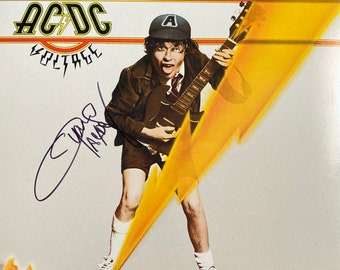 Angus Young Autographed AC/DC High Voltage Vinyl