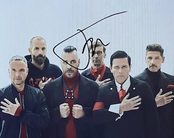 Till Lindemann z autografem Rammstein 8x10 Photo