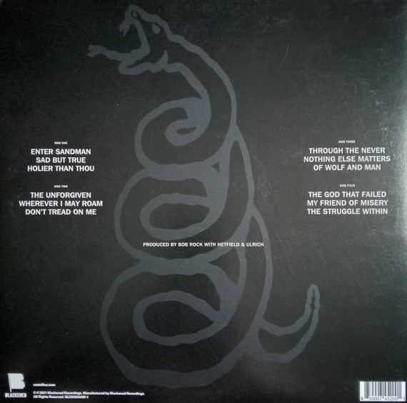 メタリカ 直筆サイン入り ブラックアルバム ビニール - ジェイムズ