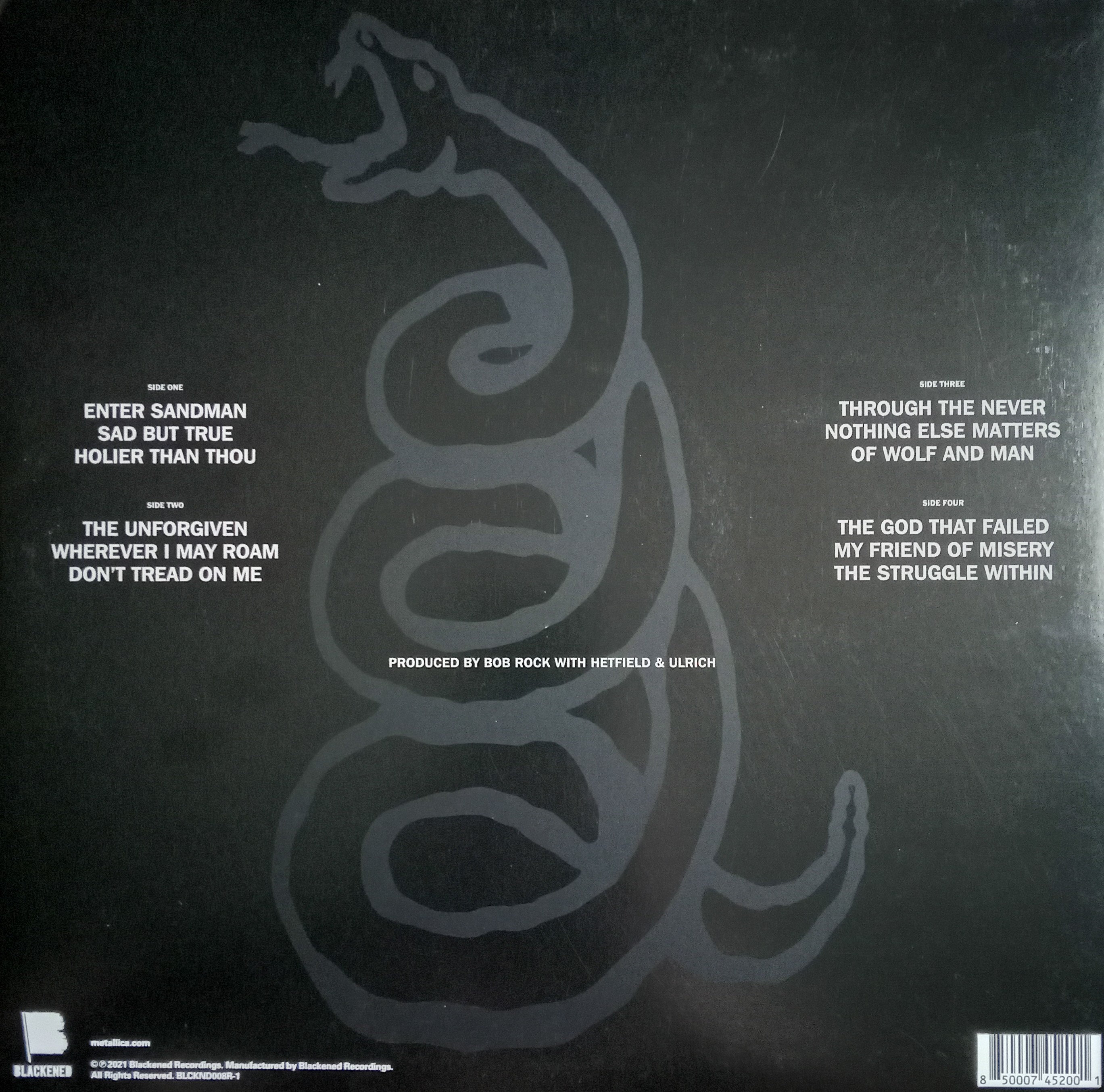 メタリカ 直筆サイン入り ブラックアルバム ビニール