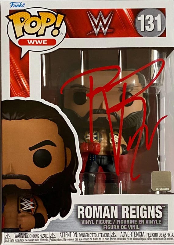 WWE Roman Reigns Autographed Signed Funko Pop #131