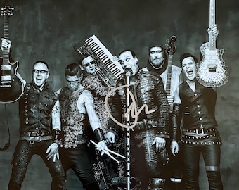 Till Lindemann z autografem Rammstein 8x10 Photo