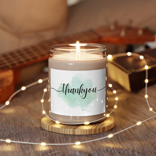 Thank you - charming scented candle comes in 9oz glass