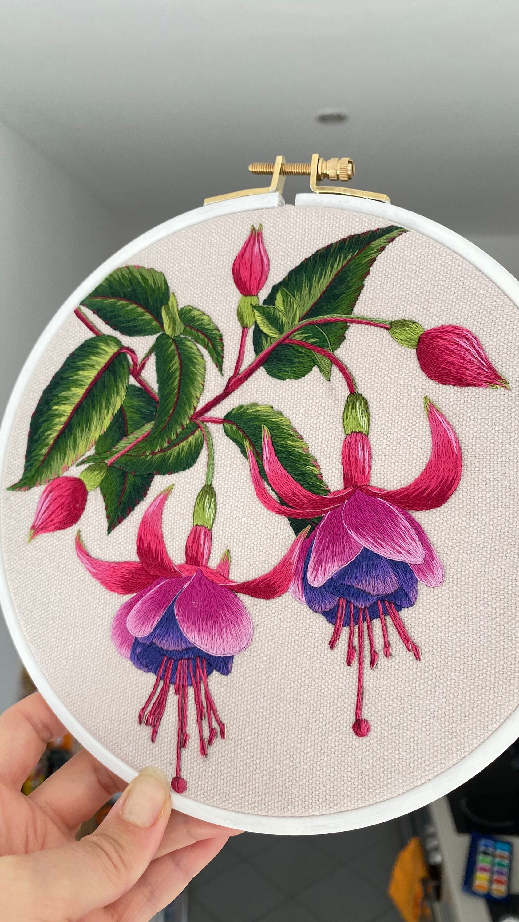 PDF Embroidery Pattern Fuchsia, Flower Embroidery, Botanic  display picture 3