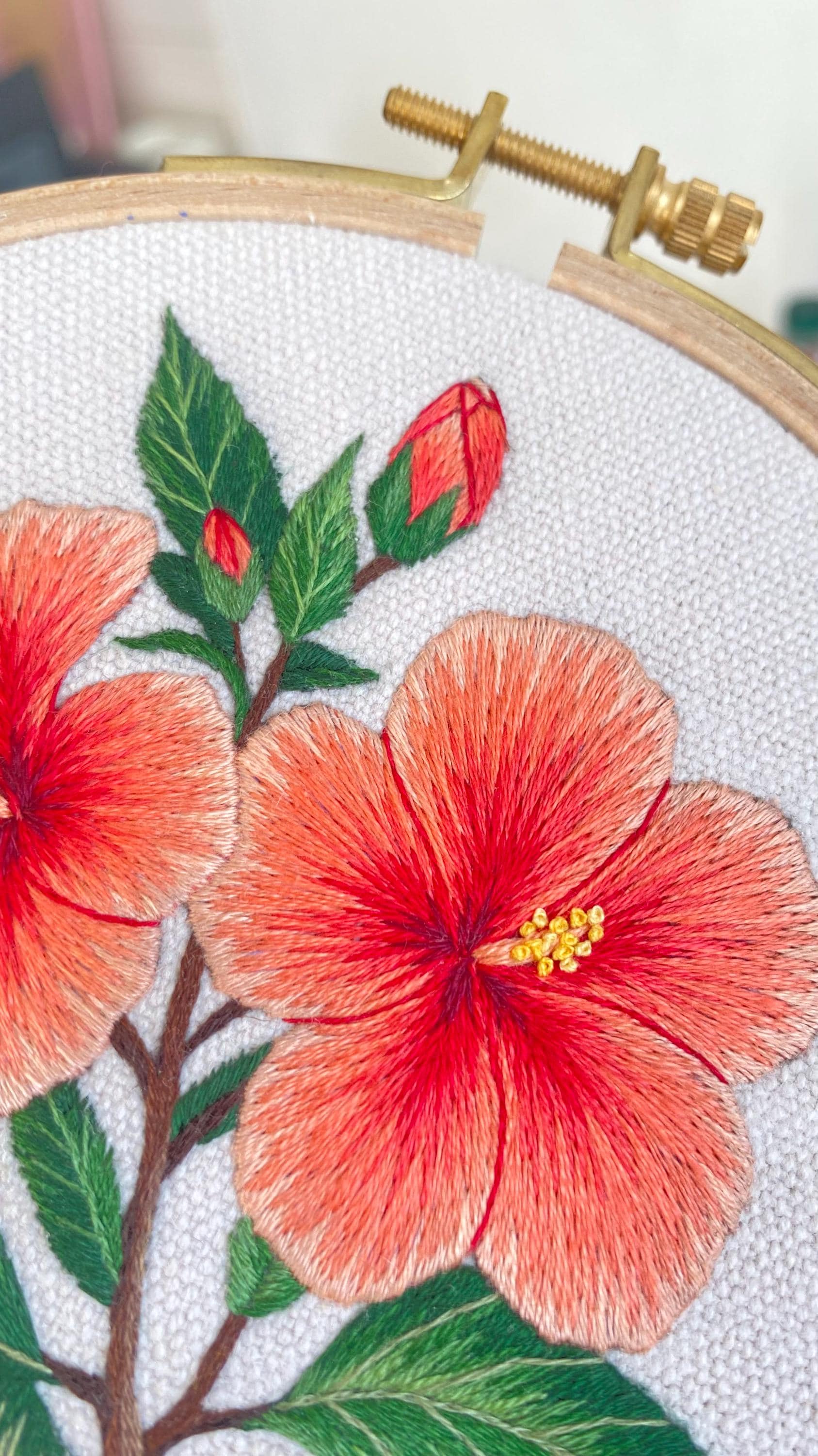 PDF 刺繍パターン ハイビスカス、花の刺繍、植物刺繍、花柄デザイン
