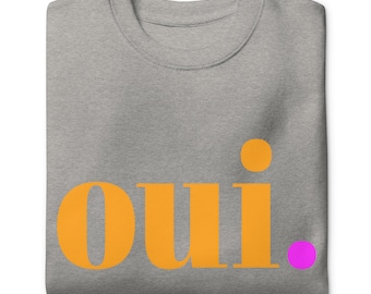 Oui Sweater, French Saying, French Slogan, Sweater, France, Paris Sweater, Unisex Sweater, French Chick