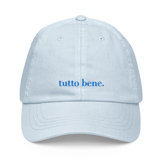 Pastellfarbene Baseball Cap mit Statement "Tutto Bene" – Italienischer Stil, Italien hat