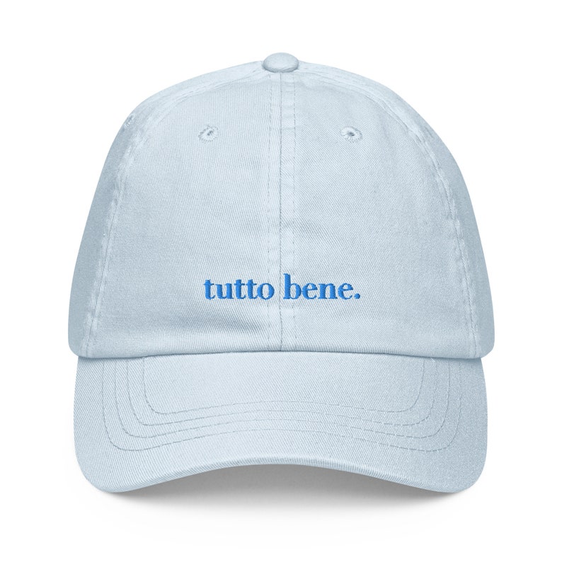 Tutto Bene Pastellfarbene Statement Kappe, Perfekte Sommer-Cap für Männer & Frauen, Sommer Kappe, Kappe für Männer und Frauen, Baseball Cap,