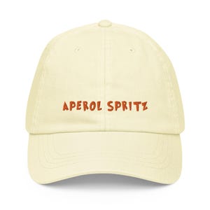 Cap Aperol Spritz, Pastel Cap, Aperol Cap, Unisex Cap for Men and Women