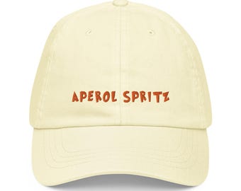 Cap Aperol Spritz, Pastel Cap, Aperol Cap, Unisex Cap for Men and Women