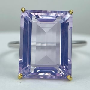 Natural Lavender Quartz 925 Solid Silver Ring//AAAA+ Quality Quartz//Fabulous Endless Show OFF Silver Ring//Men&#39;s Women&#39;s Ring//Fine Jewelry