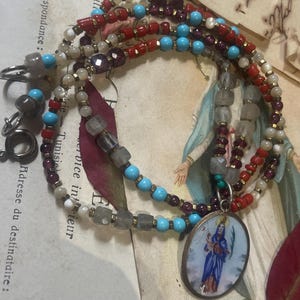 antique madonna necklace