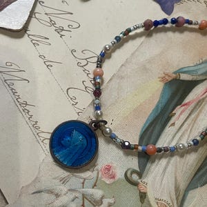 antique madonna necklace