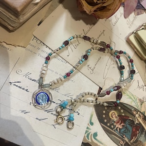 antique madonna necklace