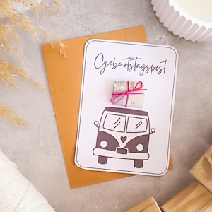 Cartão postal de aniversário – Cartão-presente em dinheiro para imprimir | Cartão de aniversário faça você mesmo | Download instantâneo de PDF e PNG