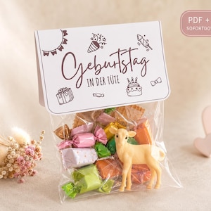 Birthday in a Bag – Bag flap as a printable PDF & PNG