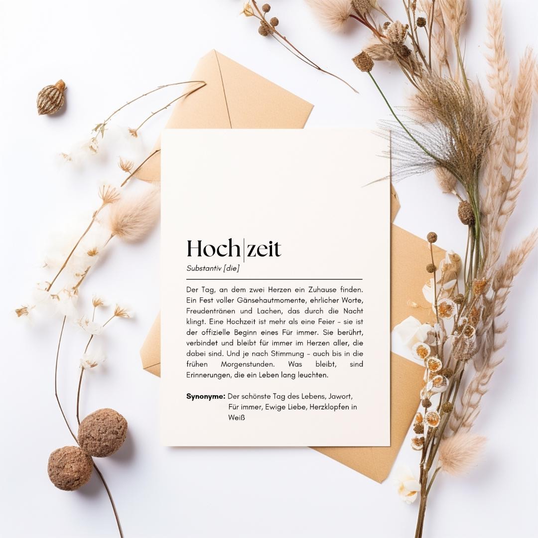 Hochzeit Printable Karte | Digitale Hochzeitskarte zum Ausdrucken